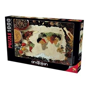 Anatolian Puzzle 1000 Parça Baharat Dünya Haritası