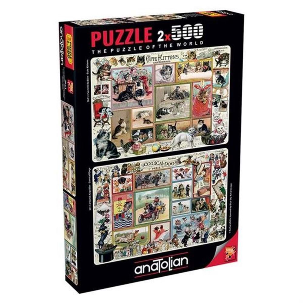 Anatolian Puzzle 2x500 Parça Sevimli Kediler