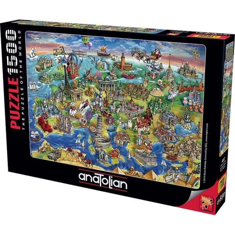 Anatolian Puzzle 1500 Parça Avrupa Haritası