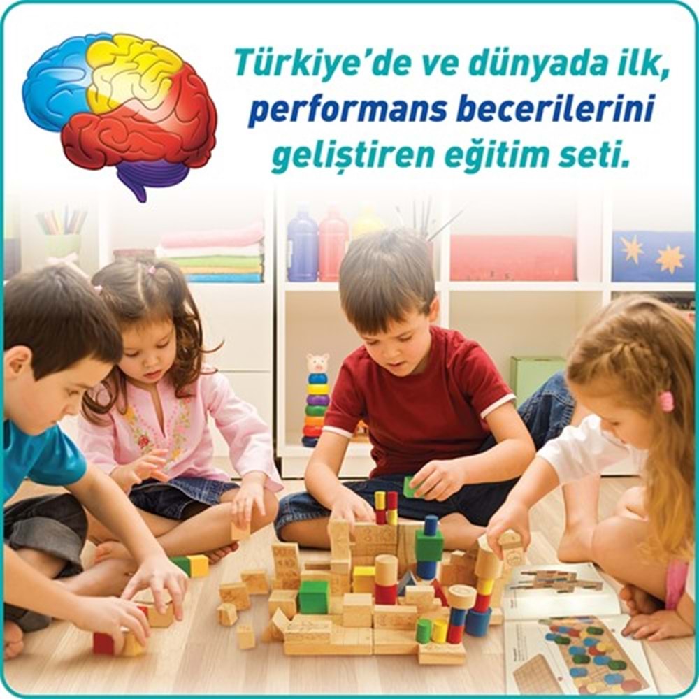 Adeda Dikkati Güçlendirme Seti 8 Yaş Plus(120 Ahşap Materyal + 3 Kitap Takım)