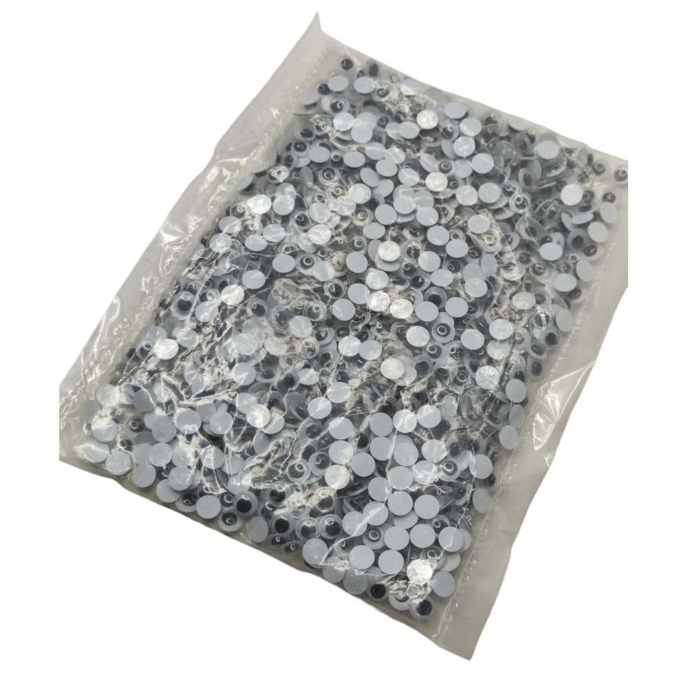 Beyaz Oynar Göz Kirpiksiz 6Mm 500 Lü