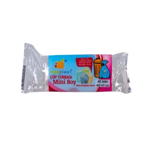 Nice Plast Çöp Poşeti Şeffaf Mini 40X47 Gz1034