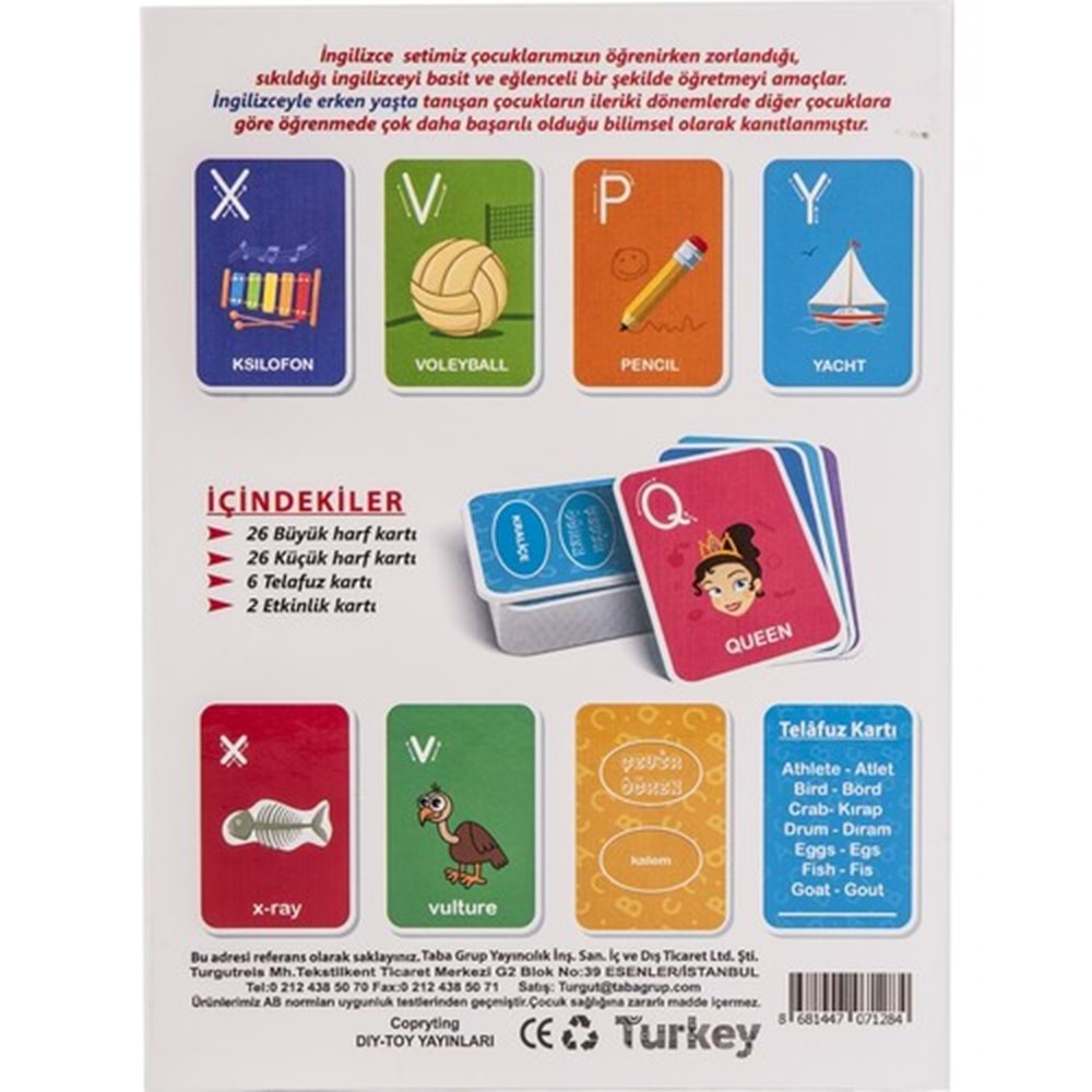 Dıy Toy İngilizce Öğreniyorum Alfabe