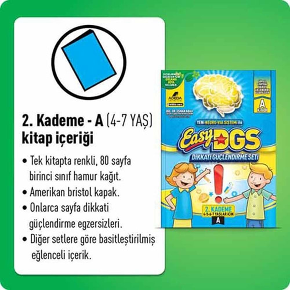 Adeda Dikkati Güçlendirme Seti Easy 4-7 Yaş A