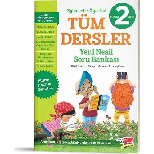 Dikkat Atölyesi 2. Sınıf Eğlenceli-Öğretici Tüm Dersler Yeni Nesil Soru Bankası