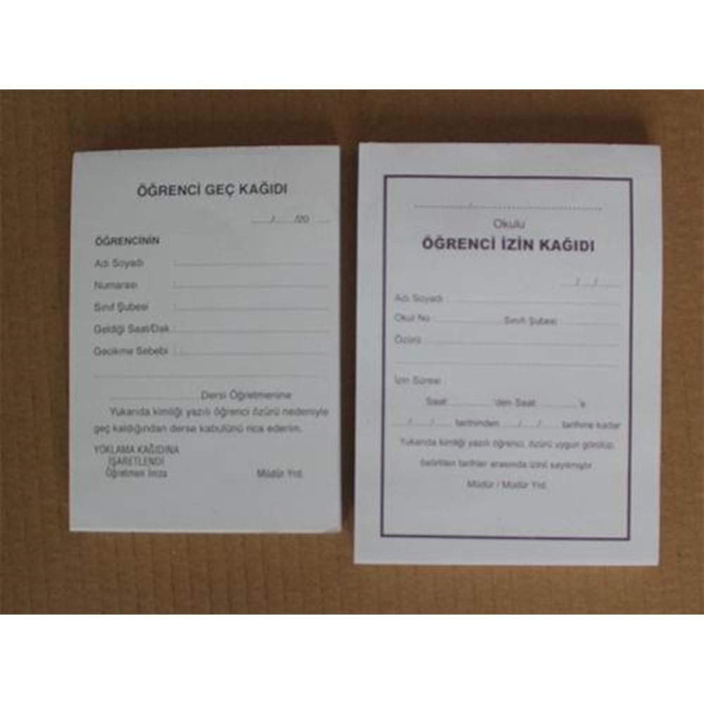 Altınyıldız Öğrenci Geç Kağıdı (1 Adet)