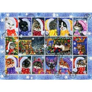 Anatolian Puzzle 1000 Parça Yeni Yıl Kedileri