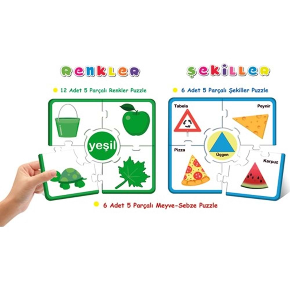 Dıy Toy Çark Eğitici Puzzle Renkler-Şekiller Cp1949