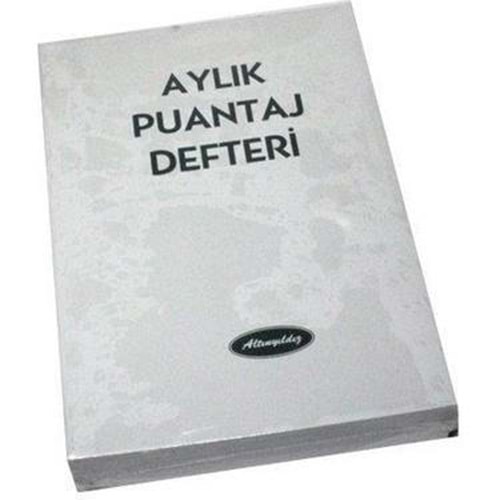 Altınyıldız Aylık Puantaj Defteri A6 Orta (1 Adet)