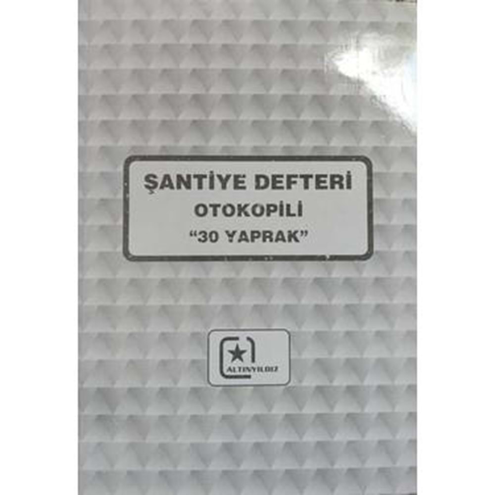 Altınyıldız Şantiye Defteri Otokopili 30 Yaprak (1 Adet)