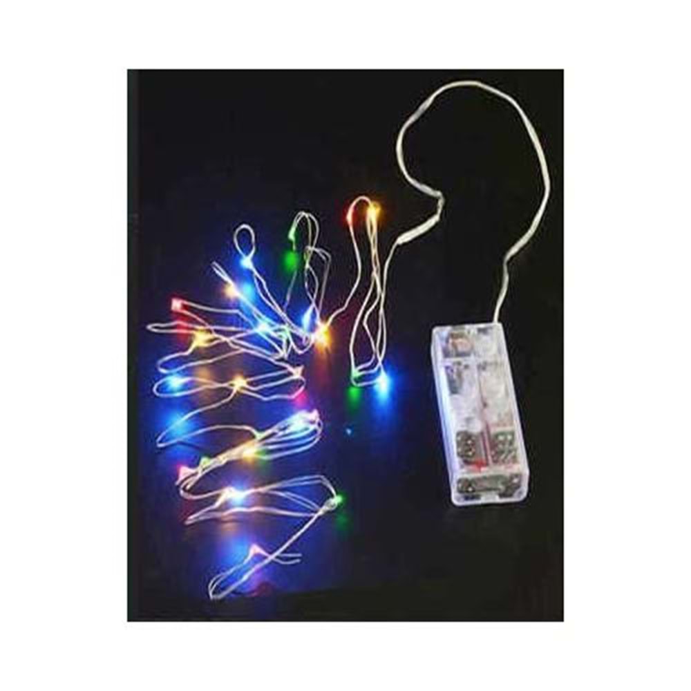 Led Işık 3Mt- 2 Pilli Karışık Renkli
