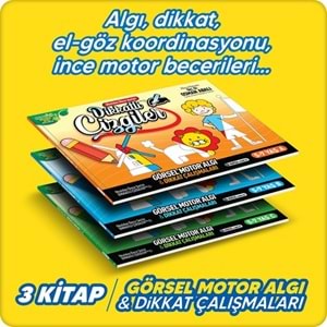 Adeda Dikkatli Çizgiler 5-7 Yaş Okuldan Önce Serisi 3 Kitap Set