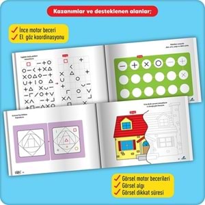 Adeda Dikkatli Çizgiler 5-7 Yaş Okuldan Önce Serisi 3 Kitap Set