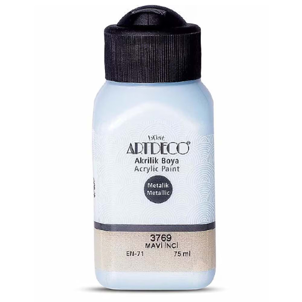 Artdeco Metalik Akrilik Boya 75Ml Mavi İnci 3769