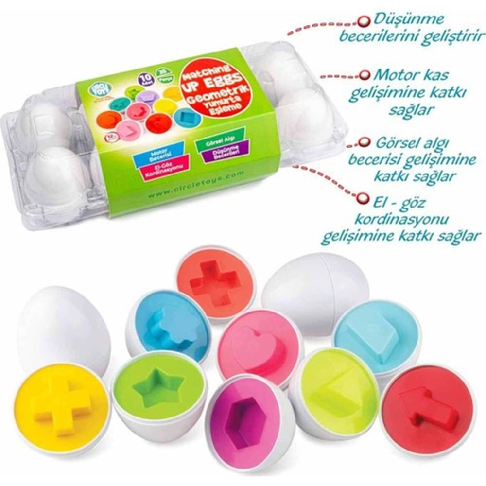 Circle Toys Geometrik Yumurta Eşleme 10 lu Crcl-107