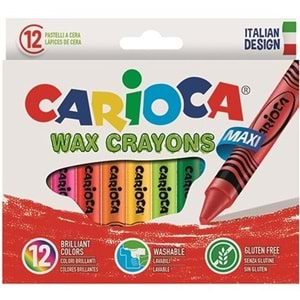 Carioca Waxmaxi Yıkanabilir Yağlı Pastel Boya 12 Li