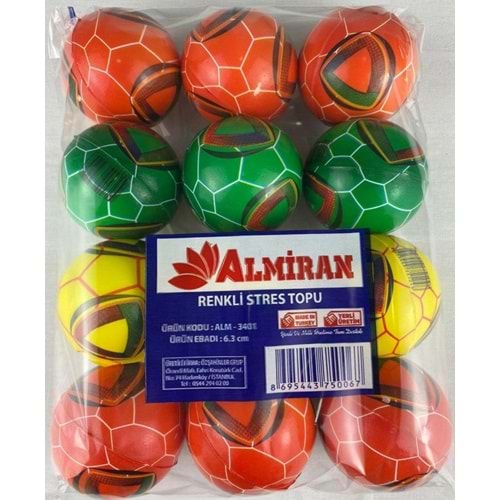 Almiran Stres Topu 6.3 cm Renkli (1 Adet)