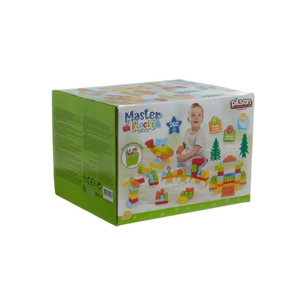Pilsan Oyuncak Master Bloklar Aksesuarlı 260 Parça 03573