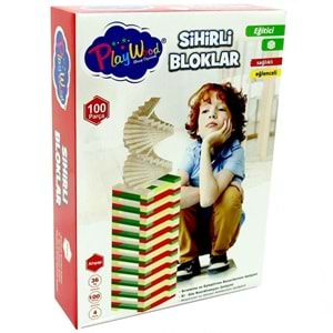 Playwood Kutuda Ahşap 100 Parça Sihirli Blokl Ony-358