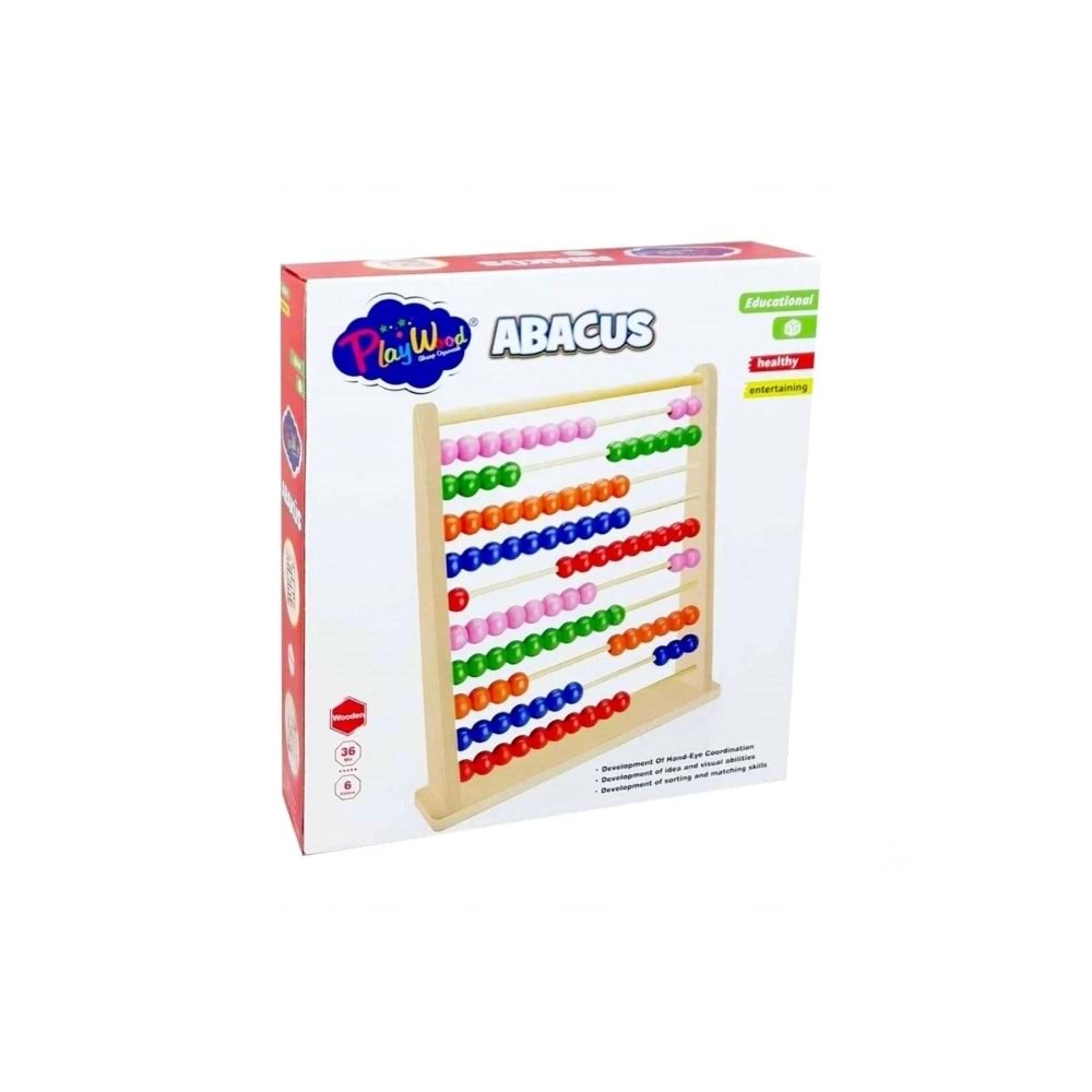 Play Wood Kutuda Ahşap Büyük Abaküs Ony-378