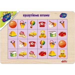 Playwood Ahşap Eğitici 4 Çeşit Eşleştirme Karışık Meyve