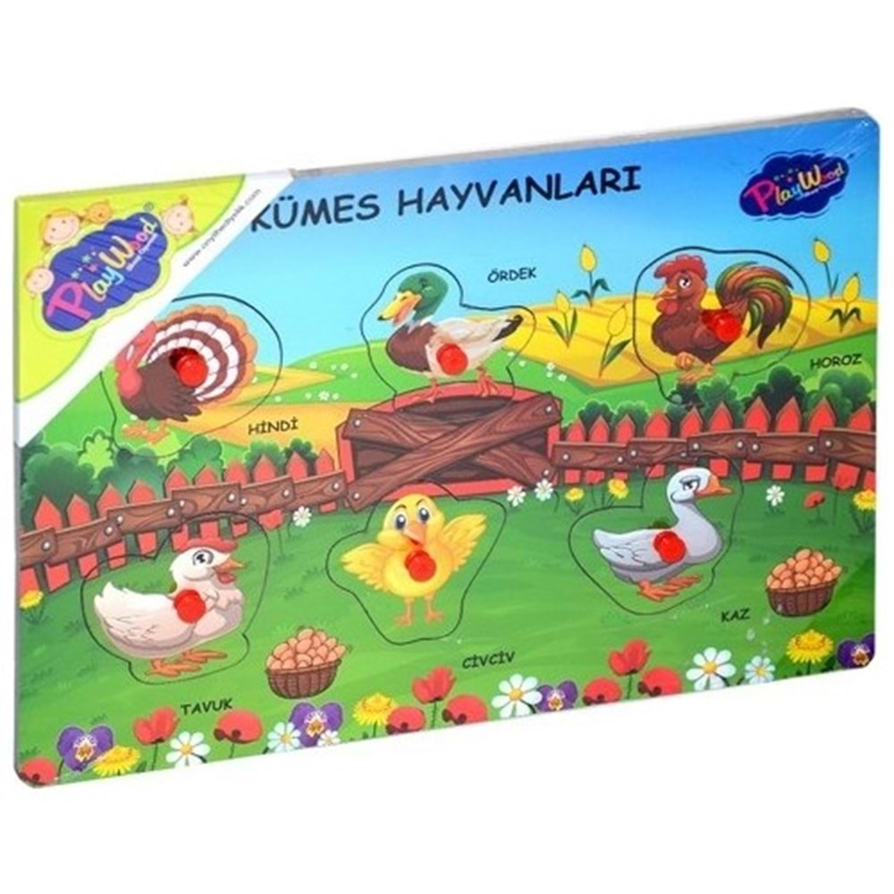 Playwood Ahşap Tutmalı Çiftlik-Kümes Ony-192/192/193