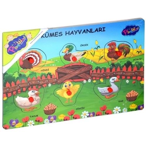 Playwood Ahşap Tutmalı Çiftlik-Kümes Ony-192/192/193