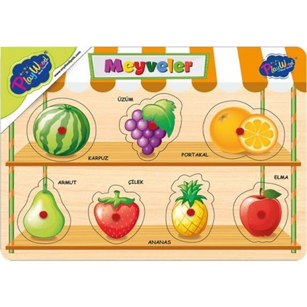 Playwood Ahşap Tutmalı Meyveler-Sebzeler Ony-302/303