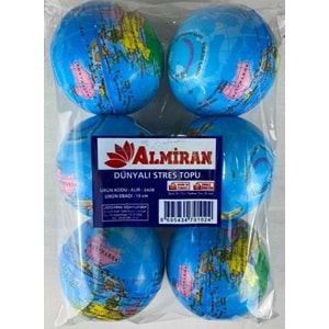 Almiran Stres Topu 10 cm Dünyalı (1 Adet)