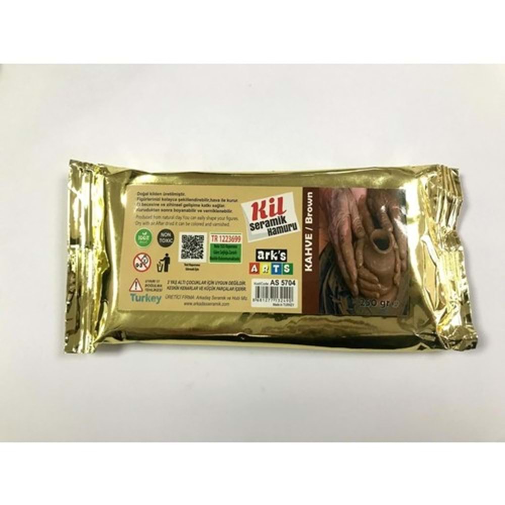 Seramik Kil Çamuru 250Gr Kahve