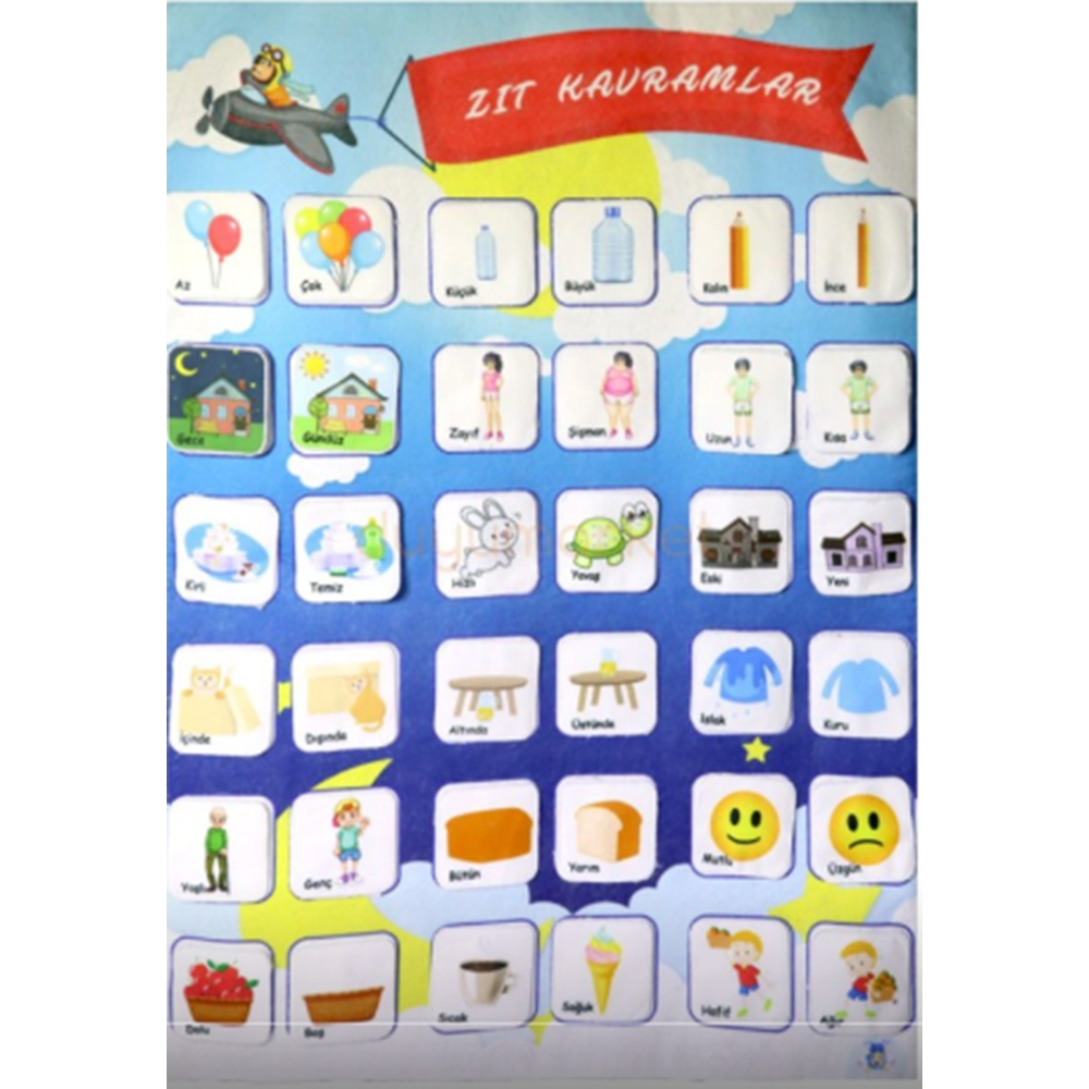 Anki Toys Cırtlı Pano Zıt Kavramlar And-5192