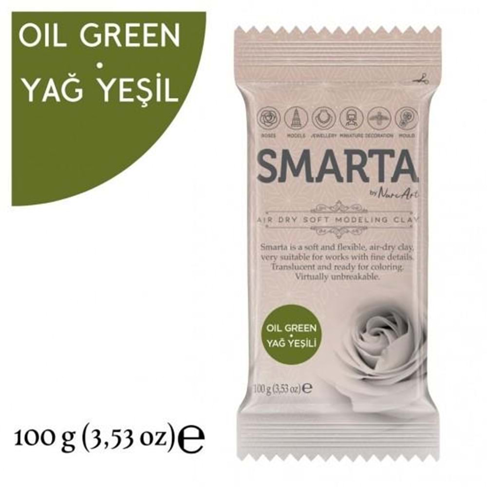 Smarta Akıllı Model Hamuru 100Gr Yağ Yeşili