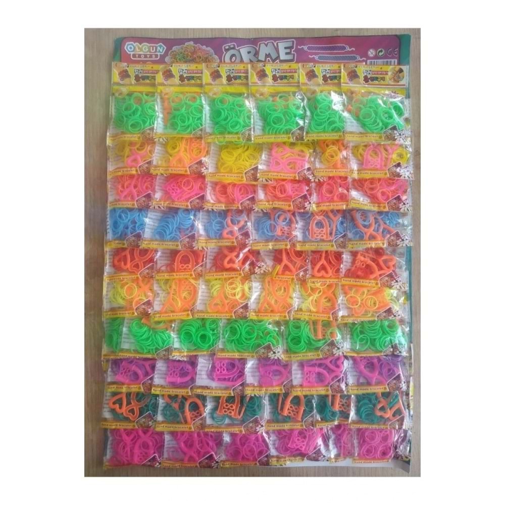 Olgun Bileklik Örme Lastiği Kartela (1 Adet)