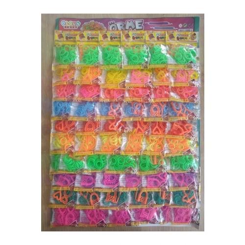 Olgun Bileklik Örme Lastiği Kartela (1 Adet)