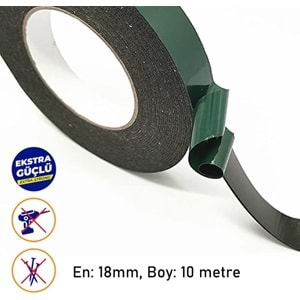 Knıtex Eva Bant Yeşil Siyah 18Mmx10Mt Ktx-2849