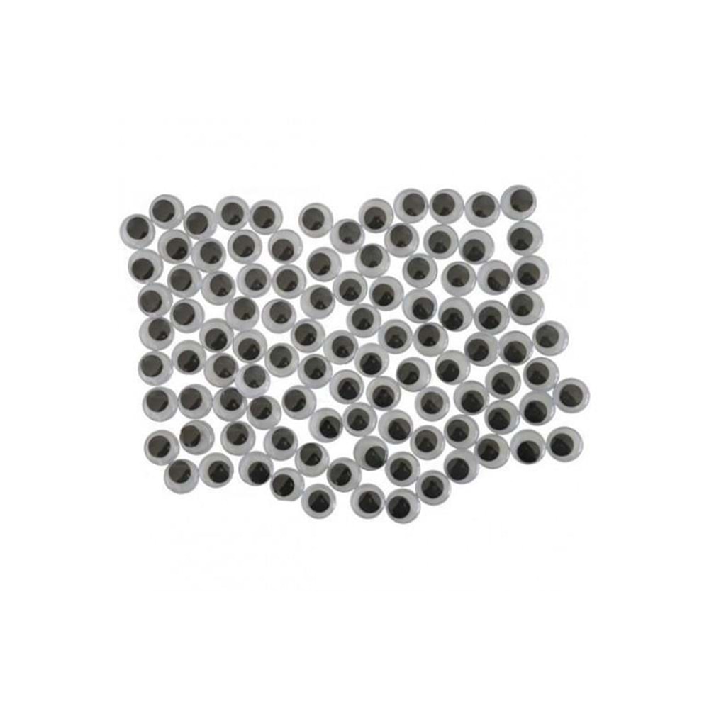 Beyaz Oynar Göz Kirpiksiz 12Mm 100 Lü
