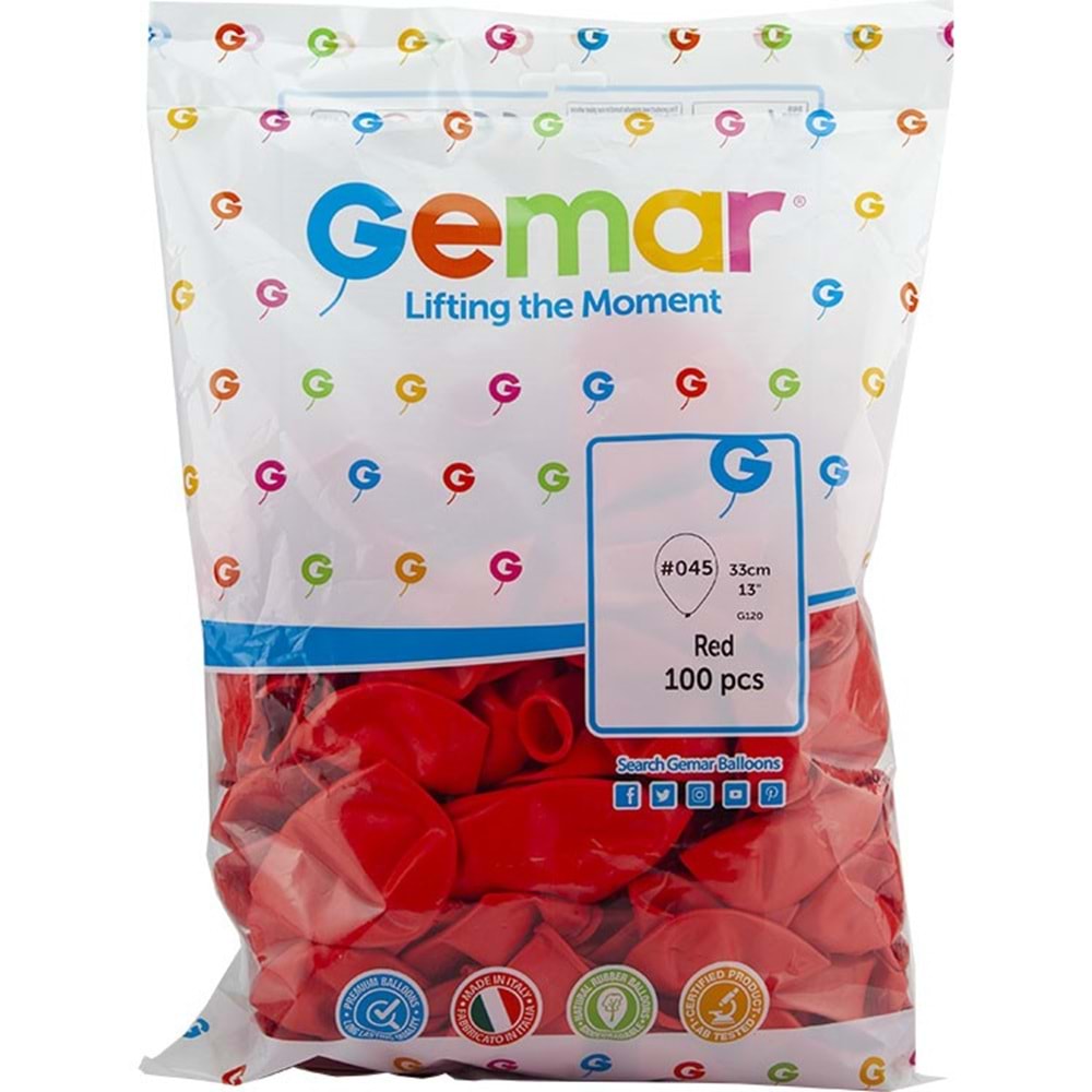 Balon G120 33Cm 100 Lü Kırmızı #045