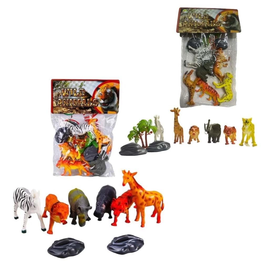 Pvc Vahşi Hayvanlar 6Lı Kzl-Ys5-006Abc