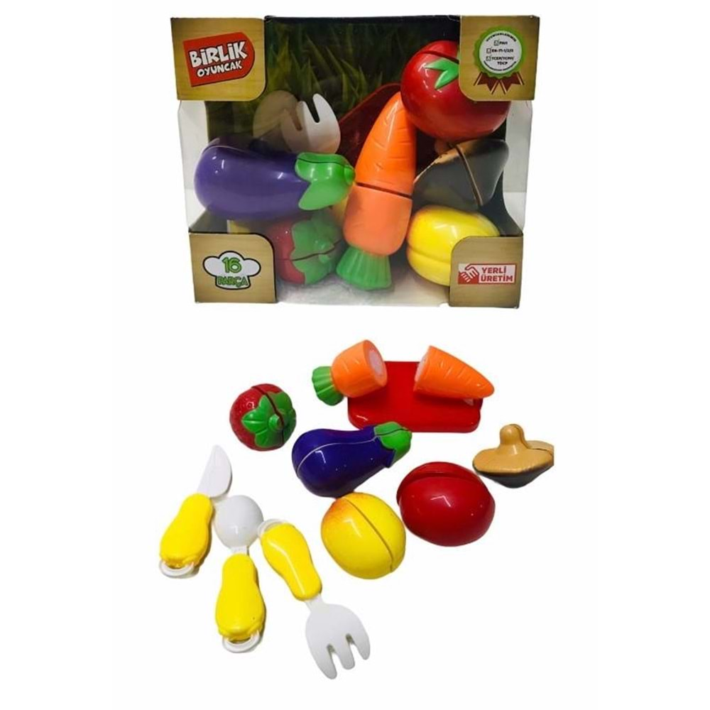 Birlik Toys Kesilebilen Sebze Meyve 16 Parça