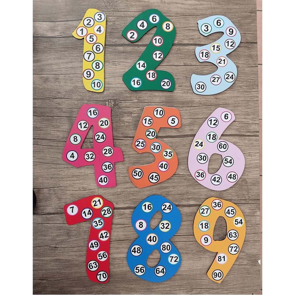 Piramit Ahşap Ritmik Sayma Seti Sayılar 1-9