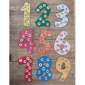 Piramit Ahşap Ritmik Sayma Seti Sayılar 1-9