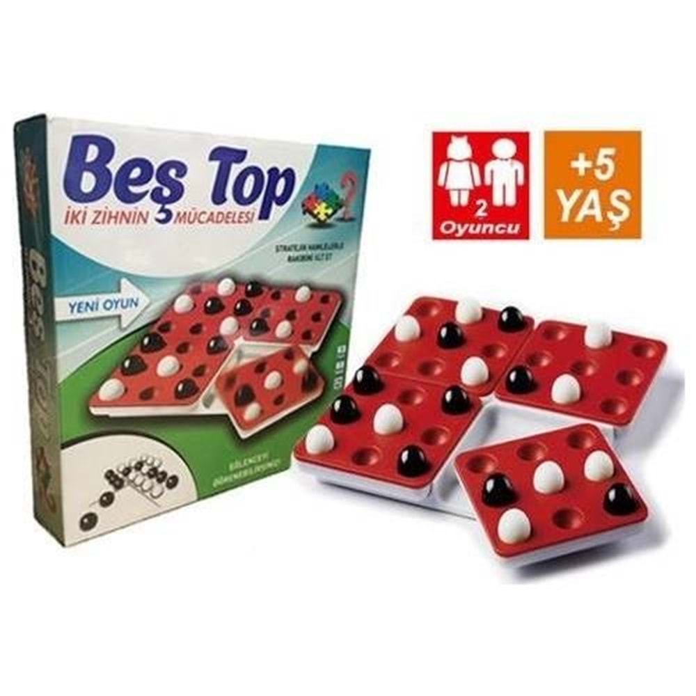 Zekice Beş Top Turn Five Oyunu (Çevir Beşle)