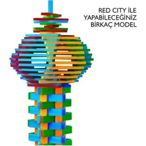 Redka Redcity Renkli Ahşap Bloklar RD5207 Akıl, Zeka ve Strateji Oyunu, Kutu Oyunu