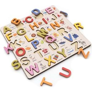 Hamaha Ahşap Resimli Renkli Harfler HMH-161