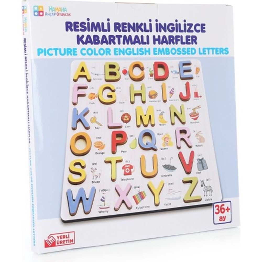 Hamaha Ahşap Resimli Renkli Harfler HMH-161