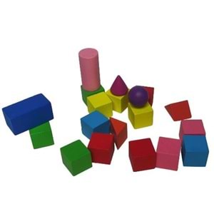 Hobi Eğitim Dünyası Renkli Birim Şekilleri 25 parça (1.5x1.5cm) HED530