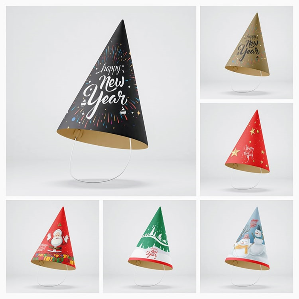 Kika Yılbaşı Temalı Lüks Karton Şapka (1 Adet)