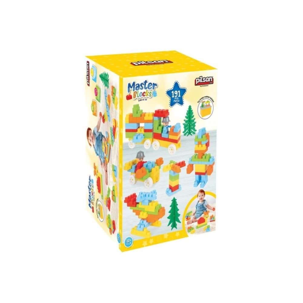 Pilsan Oyuncak Master Bloklar Aksesuarlı 194 Parça 03572