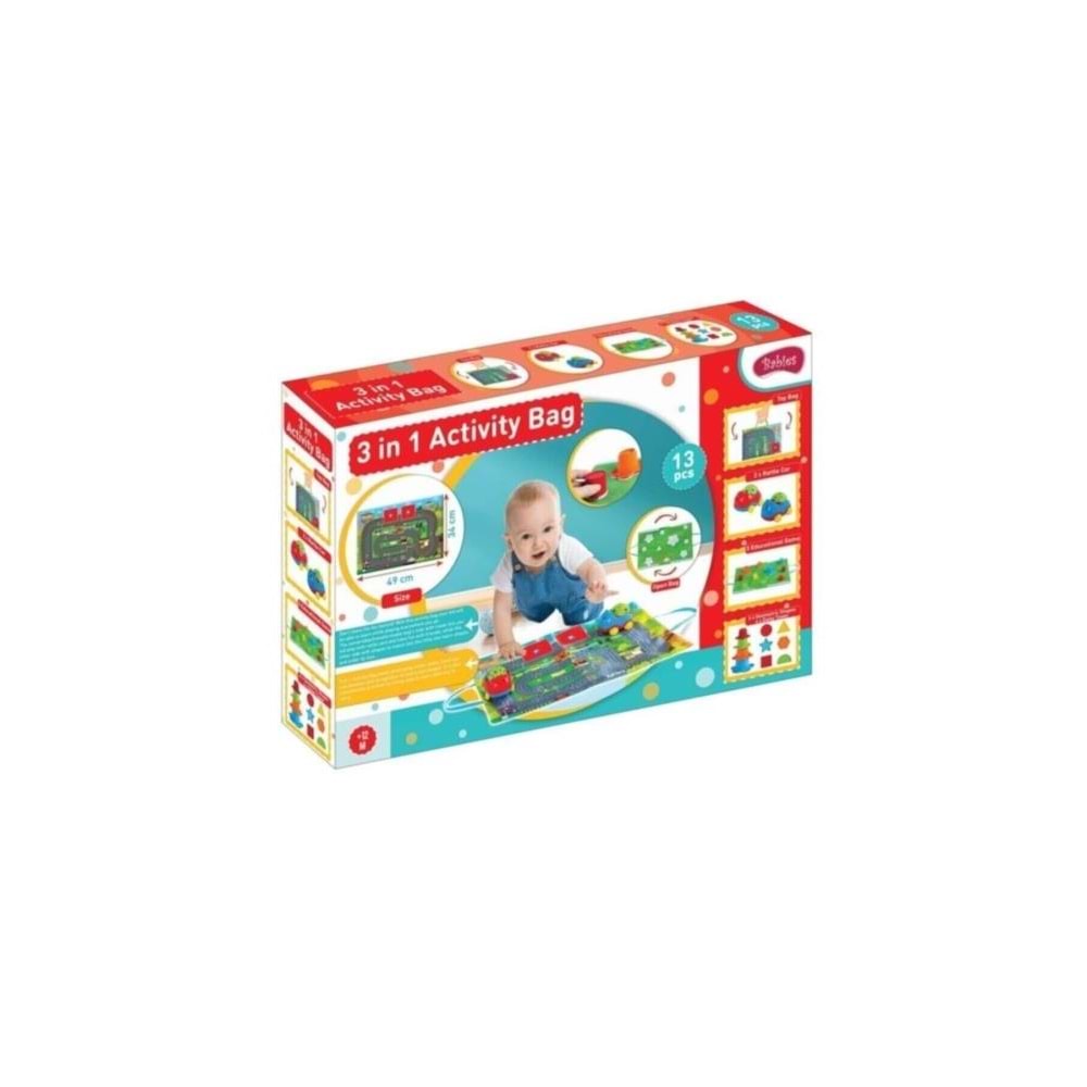 Furkan Toys Babies 3 İn 1 Aktivite Çantası FR59106