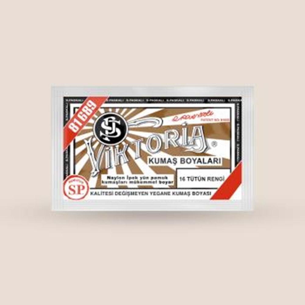 Victoria Toz Kumaş Boyası - 16 Tütün Rengi 10 Gr